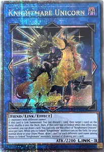 Knightmare Unicorn RA01-EN043 Quarter Century Secret 1st Ed. ALT ART YuGiOh TCG - Picture 1 of 1