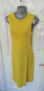 TOAST Größe 8 gelb/limette weich Stretch Baumwolle Lyocell Mischung Wickeloptik Kleid - Bild 1 von 7