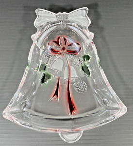 Celebrations by Mikasa Crystal Christmas Bell with Red and Green Accents