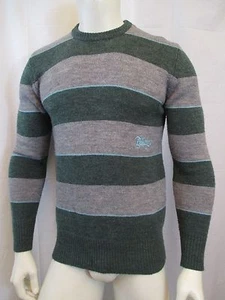AUTHENTIC BILLABONG CREW NECK PULL OVER SWEATER SIZE SMALL GREEN GRAY VIC-THOR1 - Picture 1 of 6