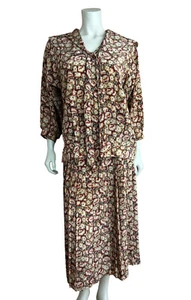 Vintage Mindy Malone Rock Set Blumenmuster Prärie Landhaus Kern 70er 60er Top - Bild 1 von 12