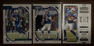 NFL Football Indy Colts 3 Card Panini Lot Pittman Ryan Taylor 22 MINT