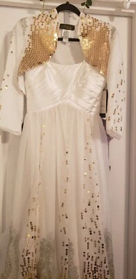 NWT Elite Ivory Gorgeous Formal Gown with  Bolero Jacket,  Wedding Prom SZ 6 - Image 1 of 4