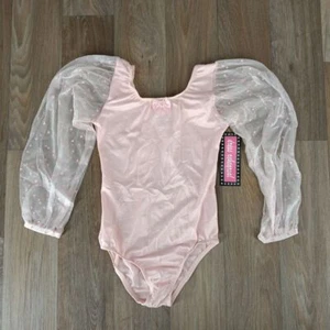 Vintage Dress Rehearsal Toddler Size 6 Dance Unitard Bodysuit Pink Made in USA - Picture 1 of 7