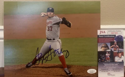 Stephen Strasburg Autographed Signed 8x10 Photo Washington Nationals JSA COA - Image 1 of 2