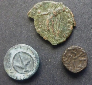 ROMAN COINS UNIDENTIFIABLE X3 (RA) CAN.SHIP $1.99 - Imagen 1 de 2