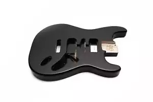 AE Guitars® S-Style Paulownia Replacement Guitar Body Black - Picture 1 of 6