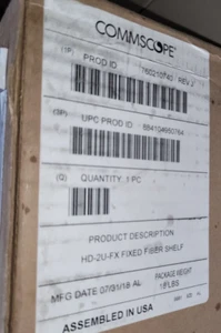 Commscope 760210740 HD Series, Fiber Patch Panel, Black/Silver, 3.5"x19"x18.39" - Picture 1 of 3