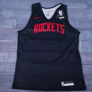 HOUSTON ROCKETS NIKE NBA Reversible Practice Jersey Mens LARGE Black Red Defect - Picture 1 of 10
