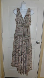 K Studio Asymmetrical Dress Pink, Brown, Green Size 8  - Picture 1 of 4
