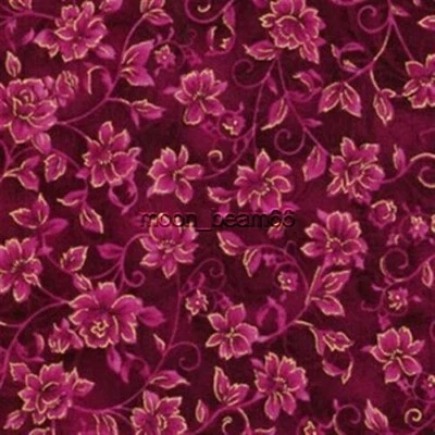 Tela de algodón ciruela con contorno metálico dorado BTY RJR por yarda 0779J-5 Foto 1 de 2