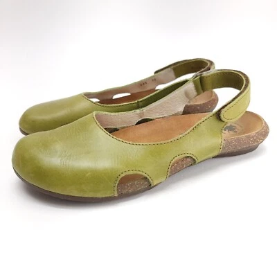 Sandali donna El Naturalista in pelle verde con cinturino al pistacchio taglia 38 US 7 - Immagine 1 di 4