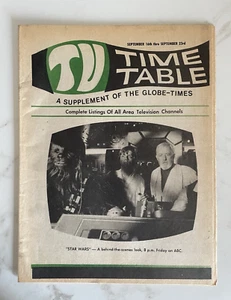 1977 Local TV Timetable TV Guide Rare Early STAR WARS Cover Logans Run Atlantis+ - Picture 1 of 6