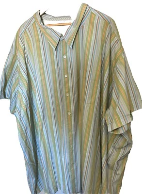 NYNE Men's Short Sleeve Shirt 6X Big 100% Cotton Multicolor with Flaw C pictures - Image 1 of 4