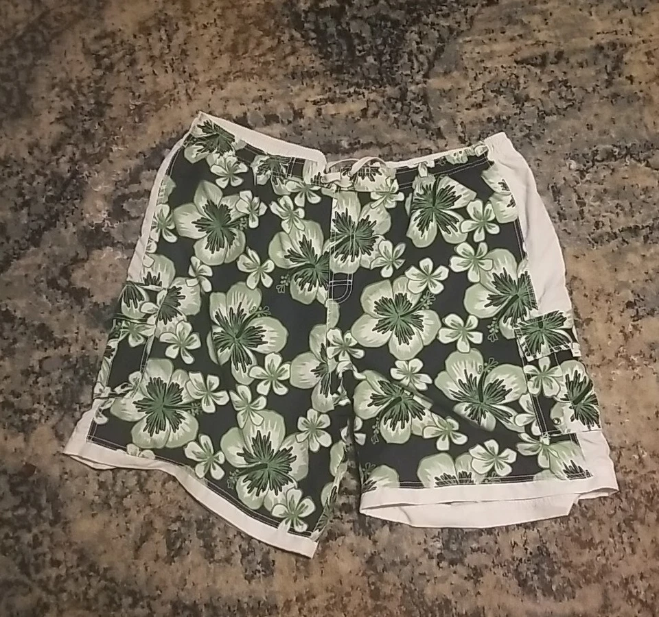 Bañador Roundtree & Yorke para hombre verde blanco negro floral talla 2X Foto 1 de 4