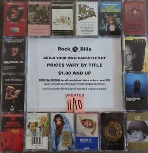 $1  UP ALL GREATEST HITS BUY $25 GET FREE SHIPPING CASSETTE TAPES BUILD YOUR LOT