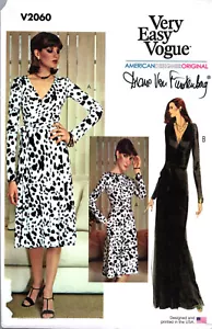 Vogue 2060 Diane Von Furstenburg DVF Wrap Dress 1548 Sewing Pattern Misses 8 -26 - Picture 1 of 5