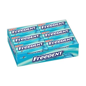 Freedent Chewing Gum Spearmint Flavored 15 Stick x 12 Pk Non-Sticky Fresh Breath - Picture 1 of 9