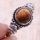 Appealing Tiger Eye 925 Silver Plated Handmade Ring of US Size 7 Ethnic