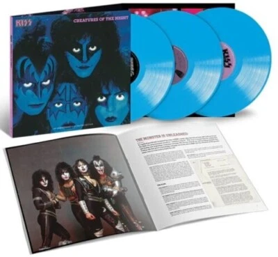 KISS - CREATURES OF THE NIGHT 40TH ANNIVERSARY 3LP BLUE VINYL IMPORT Foto 1 de 4