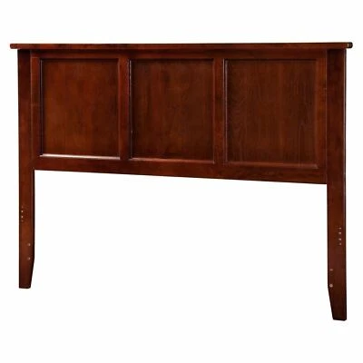 Cabecero de panel de madera tamaño completo acabado nogal muebles de dormitorio montaje en marco de cama Foto 1 de 2