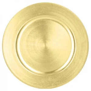 Deko-Teller/gold/glatte Kante/neu/33 cm - Bild 1 von 2