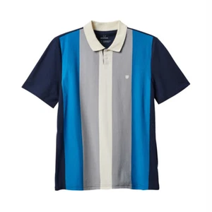Brixton "Shield" S/S Polo Knit Tee (Off White/Haze/Sky Blue) Kragen T-Shirt - Bild 1 von 2