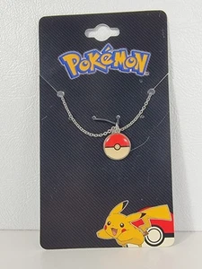 Pokemon Go Pokeball Anhänger Charm Halskette (Nintendo, 2016) Silberfarben Metall - Bild 1 von 2