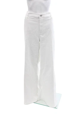 FRAME Womens Le Palazzo Jeans - Blanc Size 34 - Image 1 of 4