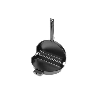 Folding Omelette Pan - Non-Stick - Black - Carbon Steel - Double-Sided - Image 1 of 4