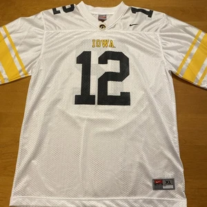Camiseta de fútbol juvenil Iowa Hawkeyes Nike blanca #12 talla XL - Imagen 1 de 8