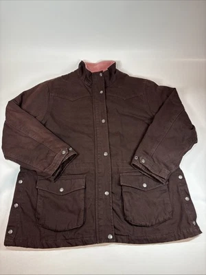 Chaqueta Roper Mujer Color Vino XL DE COLECCIÓN Vaquera Jean Horse Chore Granero Rosa Sherpa Foto 1 de 4