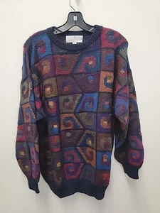Vintage 90s Peruvian Connection Sweater Mens Large Alpaca Knit Pullover  - Picture 1 of 5