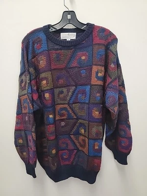 Vintage 90s Peruvian Connection Sweater Mens Large Alpaca Knit Pullover  - Image 1 of 4