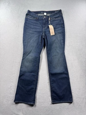 Pantalones de mezclilla cortos para mujer Eddie Bauer StayShape 10 medianos oscuros corte curvilíneo corte bootcut nuevos con etiquetas Foto 1 de 4