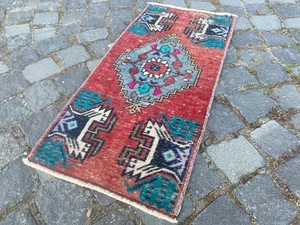 Small Rug Door Mat Bath Mat Wool Rug Oushak Rug Traditional Rug Floor Rug - Picture 1 of 10