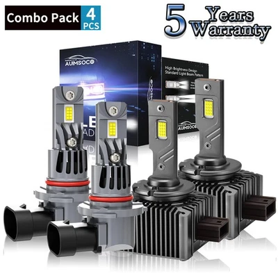 For Cadillac STS 2005-2006 2008-2011 LED Headlight Bulbs High Low Beam 72000LM - Изображение 1 из 4