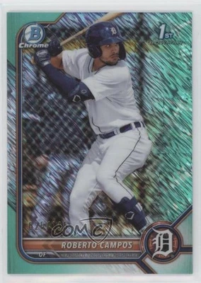 2022 Bowman Chrome Prospects Aqua Shimmer Refractor /125 Roberto Campos #BCP-14 - Image 1 of 2