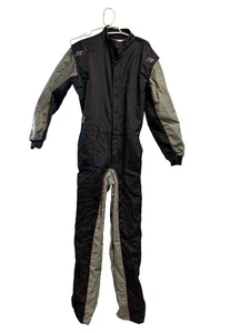 K1 RaceGear Black & Gray Racing Suit Size M (52) Nylon W/ Red Stitching Includes - Bild 1 von 5