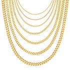 10K Yellow Gold 1.5mm-6mm Franco Square Box Chain Necklace Mens Womens 16"- 30"
