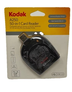 Kodak A250 50-in-1 Card Reader Writer MacOS & PC Compatible 83037-RS USB New - Picture 1 of 4
