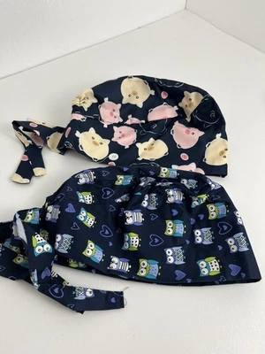 2 - Surgical Scrub Cap Very Cool Cap Piggy’s and Owls - Image 1 of 4