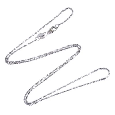 "Collar de cadena de cable vintage de plata de ley 925 de 18""" Foto 1 de 3