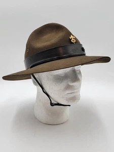 1940 Vintage Scout Master Hat Boy Scouts of America Official Campaign Size 7 1/4 - Picture 1 of 12