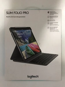 Funda para teclado Logitech 920-009146 Slim Folio Pro para iPad Pro 12,9 pulgadas - gris - Imagen 1 de 5
