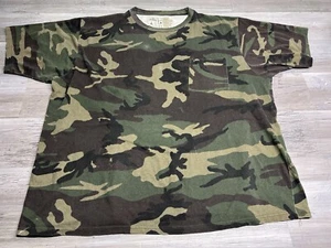RedHead Mens Camo Pocket T-Shirt Oversized Short Sleeve Grunge Size 3XL Green - Picture 1 of 6