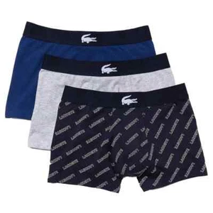 Lacoste L19105 Herren Blau/Grau Trunks 3er Pack Freizeit Lifestyle Trunks Größe S - Bild 1 von 4