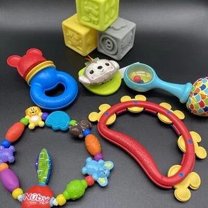 Baby Toy Lot Fisher Price Infantino Green Toy More Mixed Rattles Interactive - Picture 1 of 12