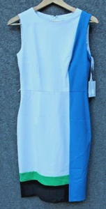 NEW Calvin Klein Sleeveless Pencil Dress Color Block Lined NWT $128 Original - Picture 1 of 5