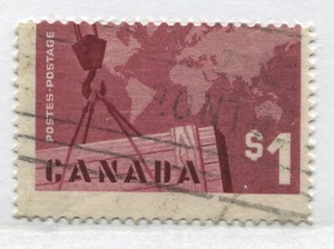 Canada 1963 $1 Export badly misperfed used - Bild 1 von 1